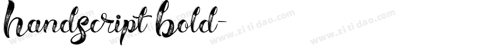 HandScript Bold字体转换